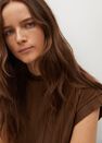 Mango - brown Pleated top Mango - brown Pleated top