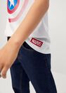 Mango - Natural White Marvel Cotton T-Shirt, Kids Boy Mango - Natural White Marvel Cotton T-Shirt, Kids Boy