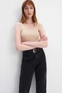 Mohito - Basic Cotton Top Eco Aware - Beige Mohito - Basic Cotton Top Eco Aware - Beige