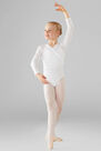 DOMYOS - Girls' Ballet Wrap-Over Top - White, 6-7Y DOMYOS - Girls' Ballet Wrap-Over Top - White, 6-7Y