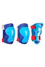 OXELO - Play kids' inline skate skateboard and scooter protectors set of 3 - blue/red OXELO - Play kids' inline skate skateboard and scooter protectors set of 3 - blue/red
