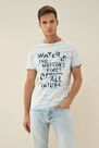 Salsa Jeans - White Cotton t-shirt with print Salsa Jeans - White Cotton t-shirt with print