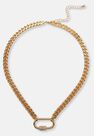 Missguided - Gold Gold Look Carabiner Chain Necklace Missguided - Gold Gold Look Carabiner Chain Necklace