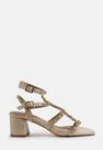 Missguided - Cream Chain Gladiator Block Heel Sandals Missguided - Cream Chain Gladiator Block Heel Sandals