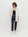 Reserved - Cigarette pants with belt - Black SERS & BELT Reserved - Cigarette pants with belt - Black SERS & BELT