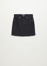 Mango - open grey Denim miniskirt with frayed hem, Women Mango - open grey Denim miniskirt with frayed hem, Women