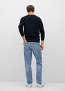 Mango - navy Structured cotton sweater Mango - navy Structured cotton sweater