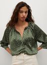 Mango - green Flowy printed blouse Mango - green Flowy printed blouse