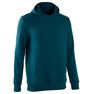 DOMYOS - Large Fitness Hoodie with Kangaroo Pocket Pattern, Turquoise DOMYOS - Large Fitness Hoodie with Kangaroo Pocket Pattern, Turquoise