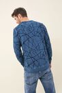 Salsa Jeans - Blue Cotton sweater with effects Salsa Jeans - Blue Cotton sweater with effects
