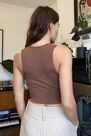 Urban Outfitters - Chocolate UO Josie Ribbed V-Neck Vest, Women Urban Outfitters - Chocolate UO Josie Ribbed V-Neck Vest, Women