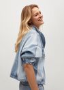 Mango - open blue Oversized jacket with denim panels Mango - open blue Oversized jacket with denim panels