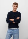 Mango - navy Structured cotton sweater Mango - navy Structured cotton sweater