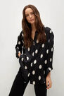 Mango - black Printed oversize shirt Mango - black Printed oversize shirt