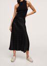 Mango - black Midi satin skirt, Women Mango - black Midi satin skirt, Women