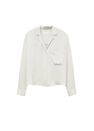 Mango - natural white Satin short shirt Mango - natural white Satin short shirt