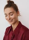 Mango - Dark Red Satin Shirt Mango - Dark Red Satin Shirt