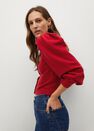Mango - red Cardigan with balloon sleeves Mango - red Cardigan with balloon sleeves