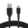 BELKIN - Belkin BOOST CHARGE Braided USB-C to USB-A Cable 2m Black BELKIN - Belkin BOOST CHARGE Braided USB-C to USB-A Cable 2m Black