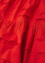 Mango - red Frill cotton dress, Women Mango - red Frill cotton dress, Women