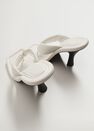 Mango - white Quilted heeled leather sandals Mango - white Quilted heeled leather sandals