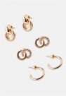 Missguided - Gold Gold Look Mixed Stud Earrings 3 Pack Missguided - Gold Gold Look Mixed Stud Earrings 3 Pack