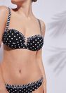 Calzedonia - BLACK AND WHITE POLKA DOTS Push-Up Bikini Top Maiorca Calzedonia - BLACK AND WHITE POLKA DOTS Push-Up Bikini Top Maiorca