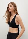 Mango - black Bow knit top, Women Mango - black Bow knit top, Women