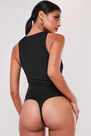 Missguided - Black Seam Free Racer Neck Bodysuit Missguided - Black Seam Free Racer Neck Bodysuit