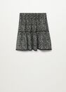 Mango - black Floral print skirt Mango - black Floral print skirt