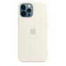 APPLE - Apple Silicone Case White with MagSafe for iPhone 12 Pro Max APPLE - Apple Silicone Case White with MagSafe for iPhone 12 Pro Max