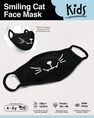 MISTER TEE - Mister Tee Smiling Cat Kids' Face Mask Black MISTER TEE - Mister Tee Smiling Cat Kids' Face Mask Black