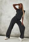 Missguided - Black Grey Acid Wash Shoulder Pad Top And Joggers Co Ord Set Missguided - Black Grey Acid Wash Shoulder Pad Top And Joggers Co Ord Set