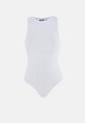 Missguided - White Racer Neck Sleeveless Bodysuit Missguided - White Racer Neck Sleeveless Bodysuit