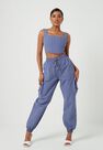 Missguided - Blue Blue Co Ord Corset Crop Top Missguided - Blue Blue Co Ord Corset Crop Top