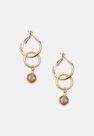 Missguided - Gold Gold Look Grey Double Link Drop Earrings Missguided - Gold Gold Look Grey Double Link Drop Earrings