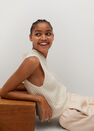Mango - light beige V-neck knitted gilet Mango - light beige V-neck knitted gilet