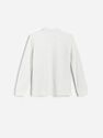 Reserved - White Long-Sleeved Melange Polo Shirt, Kids Boy Reserved - White Long-Sleeved Melange Polo Shirt, Kids Boy