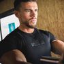 DOMYOS - Medium Weight Training Chest Day T-Shirt, Midnight Indigo DOMYOS - Medium Weight Training Chest Day T-Shirt, Midnight Indigo