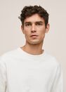 Mango - natural white Basic cotton sweater, Men Mango - natural white Basic cotton sweater, Men