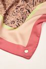 Salsa Jeans - Beige Animal print scarf with neon strip Salsa Jeans - Beige Animal print scarf with neon strip