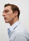 Mango - Pastel Blue Super Slim-Fit Tailored Stretch Cotton Shirt Mango - Pastel Blue Super Slim-Fit Tailored Stretch Cotton Shirt