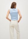 Mango - medium blue Recycled polyester top, Women Mango - medium blue Recycled polyester top, Women