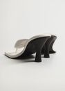 Mango - white Quilted heeled leather sandals Mango - white Quilted heeled leather sandals