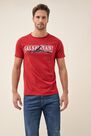 Salsa Jeans - Red Textured t-shirt with logo print Salsa Jeans - Red Textured t-shirt with logo print