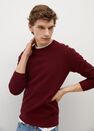 Mango - red Structured cotton sweater Mango - red Structured cotton sweater