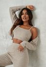 Missguided - Stone Recycled Stone Co Ord Knit Bralet Missguided - Stone Recycled Stone Co Ord Knit Bralet