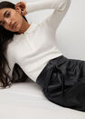 Mango - black Skin effect mini skirt Mango - black Skin effect mini skirt