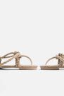 Missguided - Beige Beige Rope Lace Up Sandals Missguided - Beige Beige Rope Lace Up Sandals