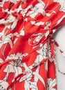 Mango - Red Printed Cut-Out Detail Dress, Women Mango - Red Printed Cut-Out Detail Dress, Women